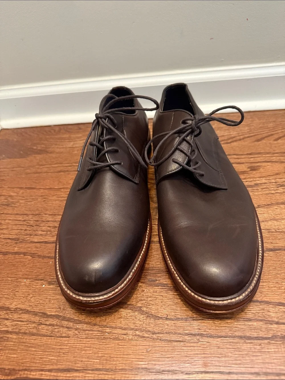 Banana Republic Ortholite Dark Brown Genuine Italian Leather Upper Oxfords